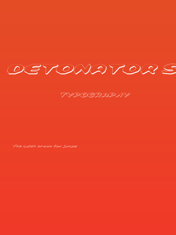 Detonator Shadow Italic Poster