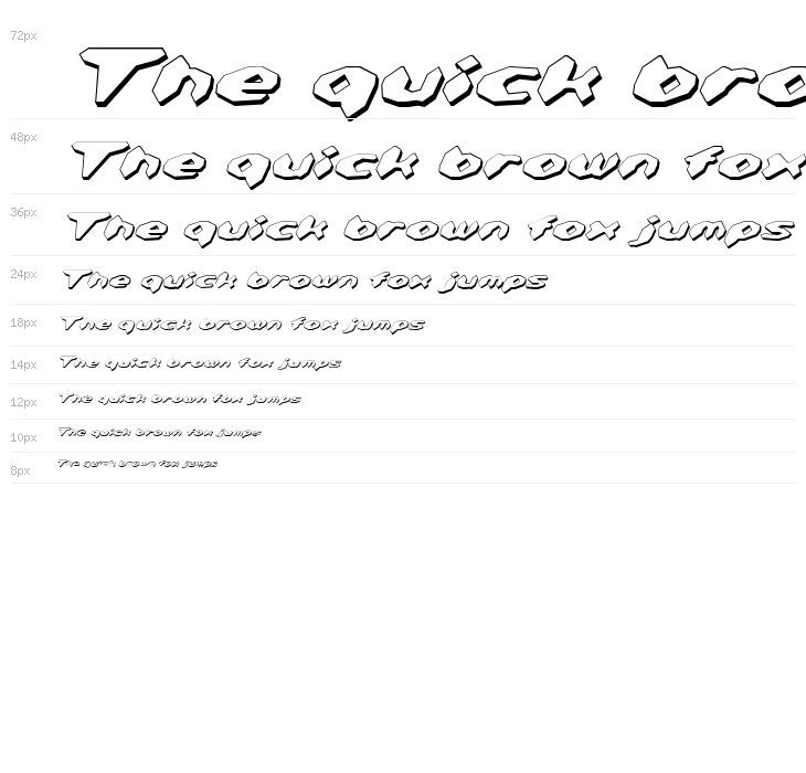 Detonator Shadow Italic Waterfall