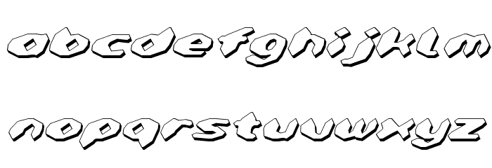 Detonator Shadow Italic Fonte MINÚSCULAS