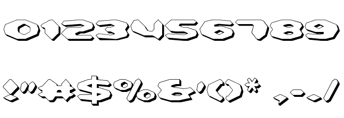 Detonator Shadow Font OTHER CHARS