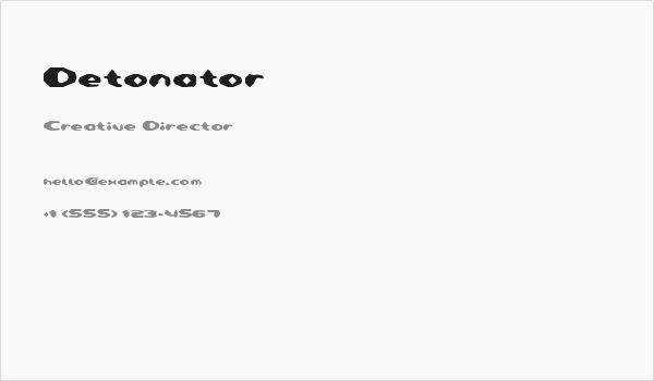 Detonator Business Card
