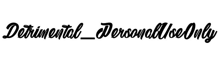 Detrimental_PersonalUseOnly  フリーフォントのダウンロード