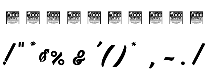 Detrimental_PersonalUseOnly Font OTHER CHARS