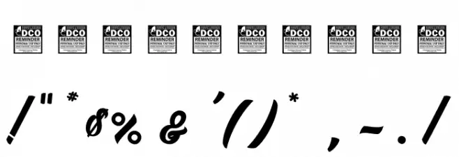 Detrimental_PersonalUseOnly Font OTHER CHARS