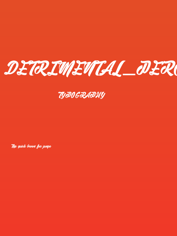Detrimental_PersonalUseOnly Poster