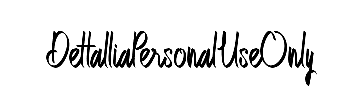 Dettallia Personal Use Only  フリーフォントのダウンロード
