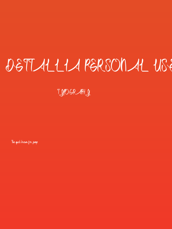 Dettallia Personal Use Only Poster