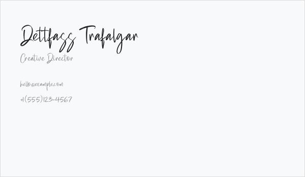 Dettfass Trafalgar Business Card