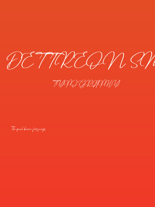 Dettreon Smith Italic Poster