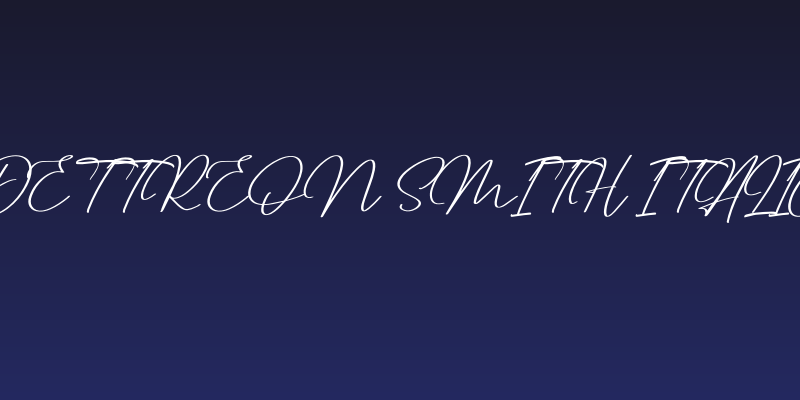 Dettreon Smith Italic Social Header