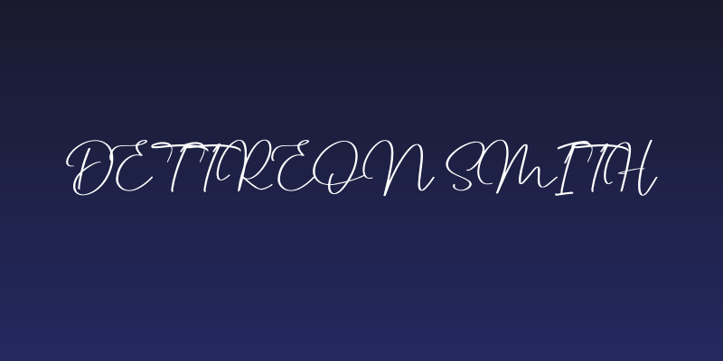 Dettreon Smith Social Header