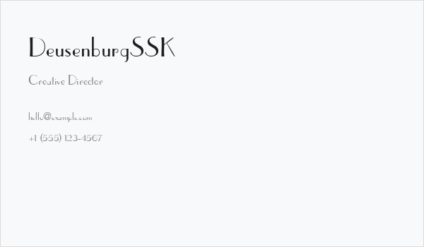 DeusenburgSSK Business Card