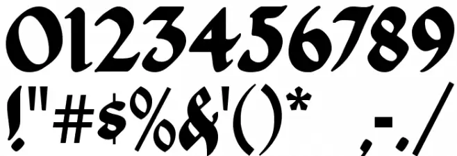 Deutsch Gothic Font OTHER CHARS