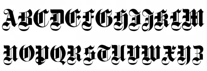 Deutsch Gothic Schriftart Groß