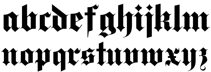 Deutsch Gothic Font LOWERCASE
