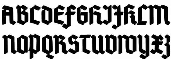 Deutsch-Gotisch Heavy Polices MAJUSCULES