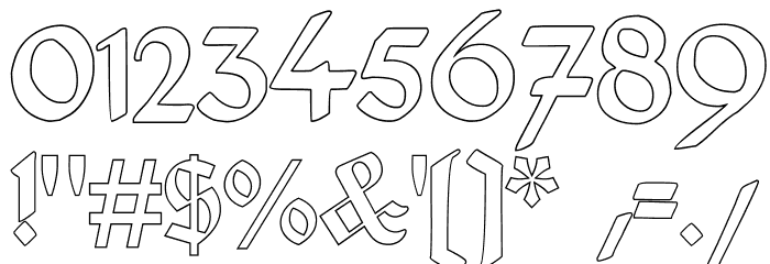 Deutsch-Gotisch Outline Font OTHER CHARS