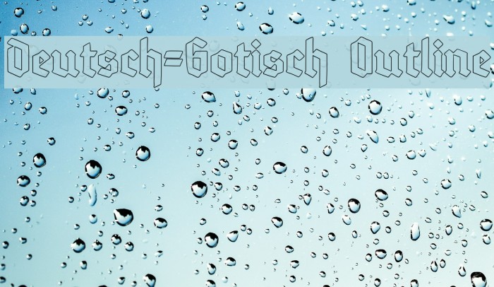 Deutsch-Gotisch Outline Font examples