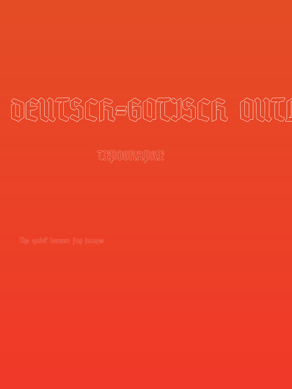 Deutsch-Gotisch Outline Poster