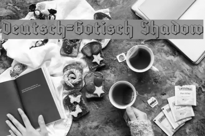 Deutsch-Gotisch Shadow Font examples