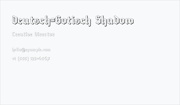 Deutsch-Gotisch Shadow Business Card