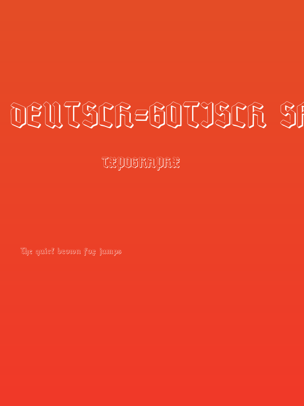 Deutsch-Gotisch Shadow Poster