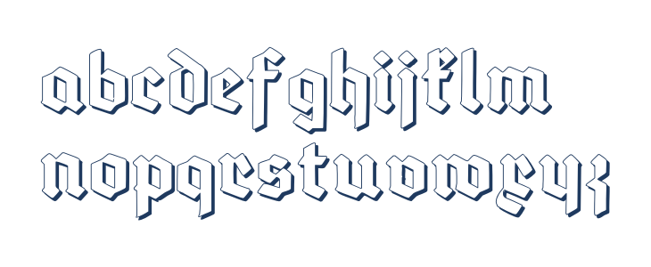 Deutsch-Gotisch Shadow Lowercase