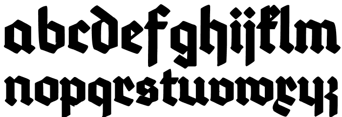 Deutsch-GotischHeavy Font LOWERCASE