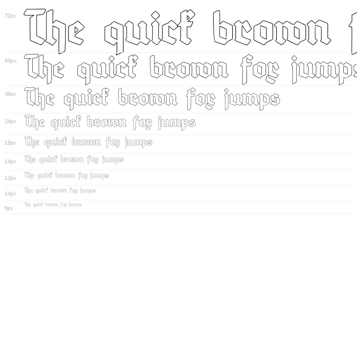 Deutsch-GotischOutline Waterfall