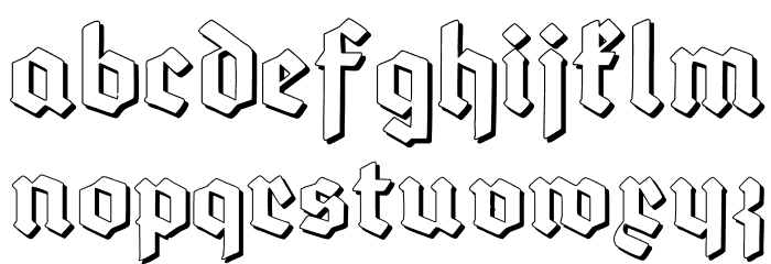 Deutsch-GotischShadow Font LOWERCASE
