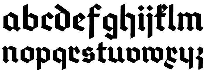 DeutschGotisch Font LOWERCASE