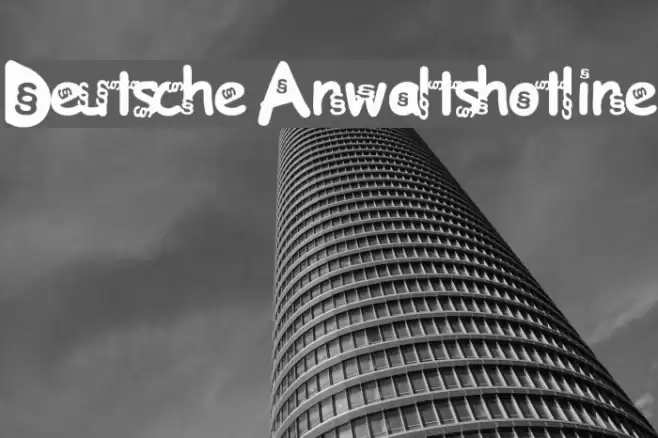 Deutsche Anwaltshotline Font examples