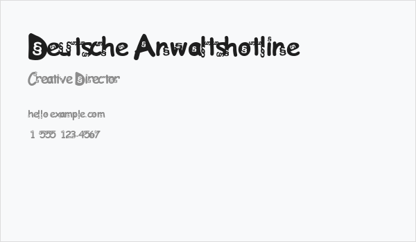 Deutsche Anwaltshotline Business Card