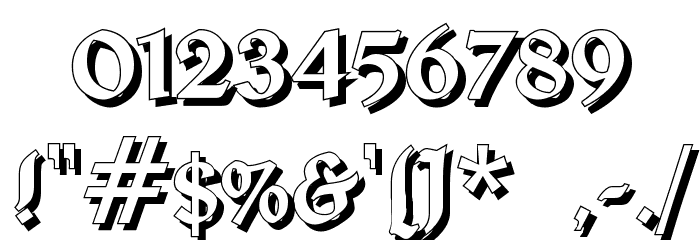 Deutsche Uncialis Shadow Font OTHER CHARS