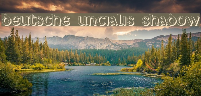 Deutsche Uncialis Shadow Font examples