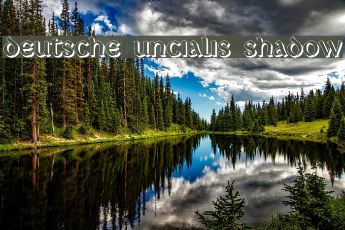 Deutsche Uncialis Shadow Font examples