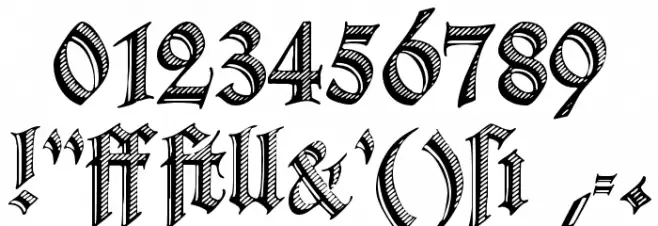 Deutsche Zierschrift Font OTHER CHARS