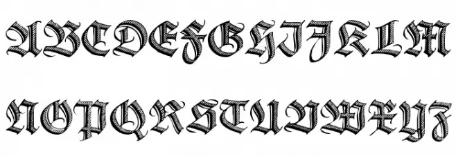 Deutsche Zierschrift Font UPPERCASE