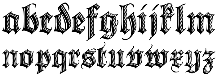 Deutsche Zierschrift Font LOWERCASE