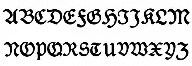 DeutscheDruckschrift Caratteri MAIUSCOLE