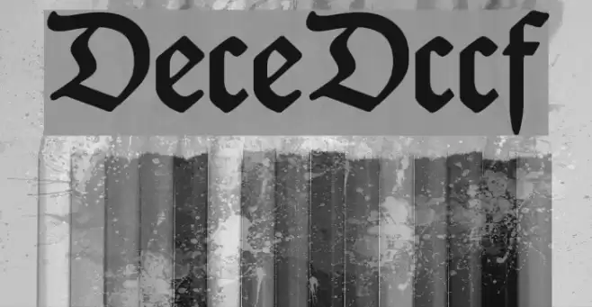 DeutscheDruckschrift Font examples