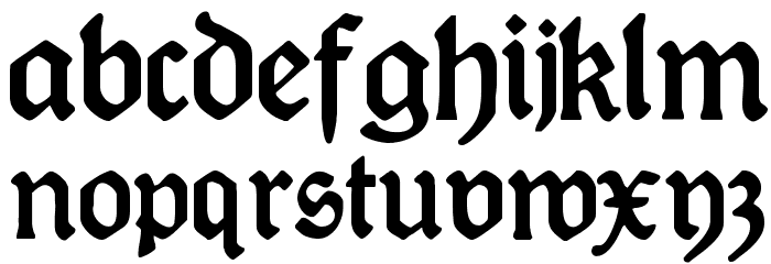 DeutscheDruckschrift Font LOWERCASE