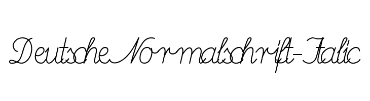 DeutscheNormalschrift-Italic Font