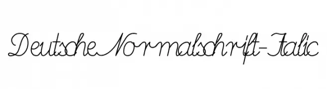 DeutscheNormalschrift-Italic  Frei Schriftart Herunterladen