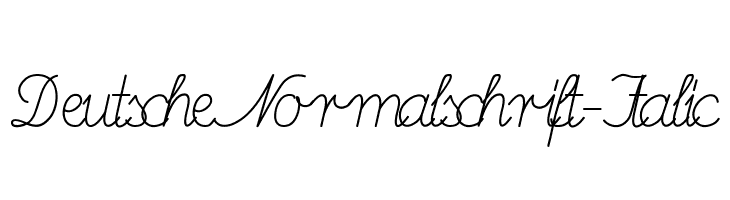 DeutscheNormalschrift-Italic  免费字体下载