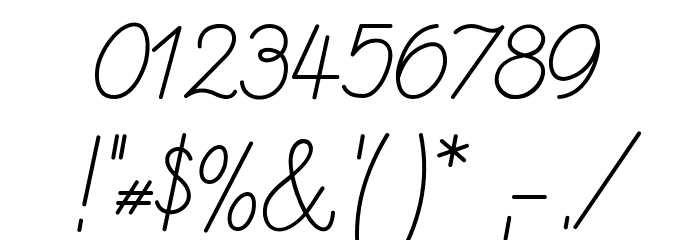 DeutscheNormalschrift-Italic Font OTHER CHARS