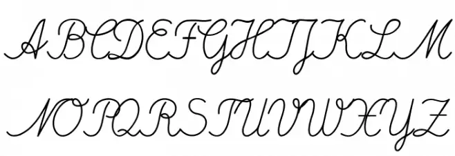 DeutscheNormalschrift-Italic Schriftart Groß