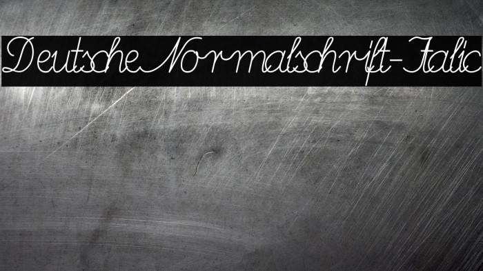 DeutscheNormalschrift-Italic Font examples