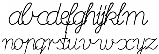 DeutscheNormalschrift-Italic फ़ॉन्ट लोअरकेस