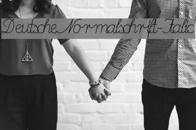 DeutscheNormalschrift-Italic Font examples
